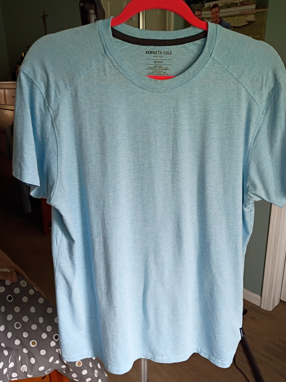 Kenneth Cole Light Blue Short Sleeve Crew T-Shirt